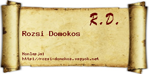 Rozsi Domokos névjegykártya